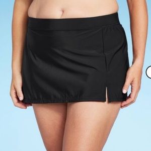 WOMEN'S black Split Swim Skirt - Aqua Green new modest swimsuit